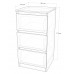 Комод на 3 шухляди білий 40х40х77.4см (VM3B400WH)