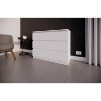 Комод на 3 шухляди білий 100х40х77.4см (VM3B1000WH)