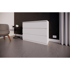 Комод на 3 шухляди білий 100х40х77.4см (VM3B1000WH) Комод на 3 шухляди білий 100х40х77.4см (VM3B1000WH)