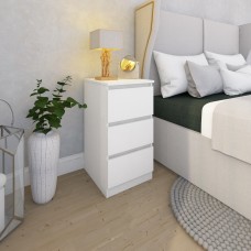 Комод на 3 шухляди білий 40х40х77.4см (VM3B400WH) Комод на 3 шухляди білий 40х40х77.4см (VM3B400WH)