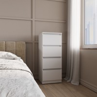 Комод на 4 шухляди білий 40х40х100см (VM4B400WH)