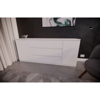 Комод на 3 шухляди білий з боковими відкритими секціями(VERTO3B1800WH)